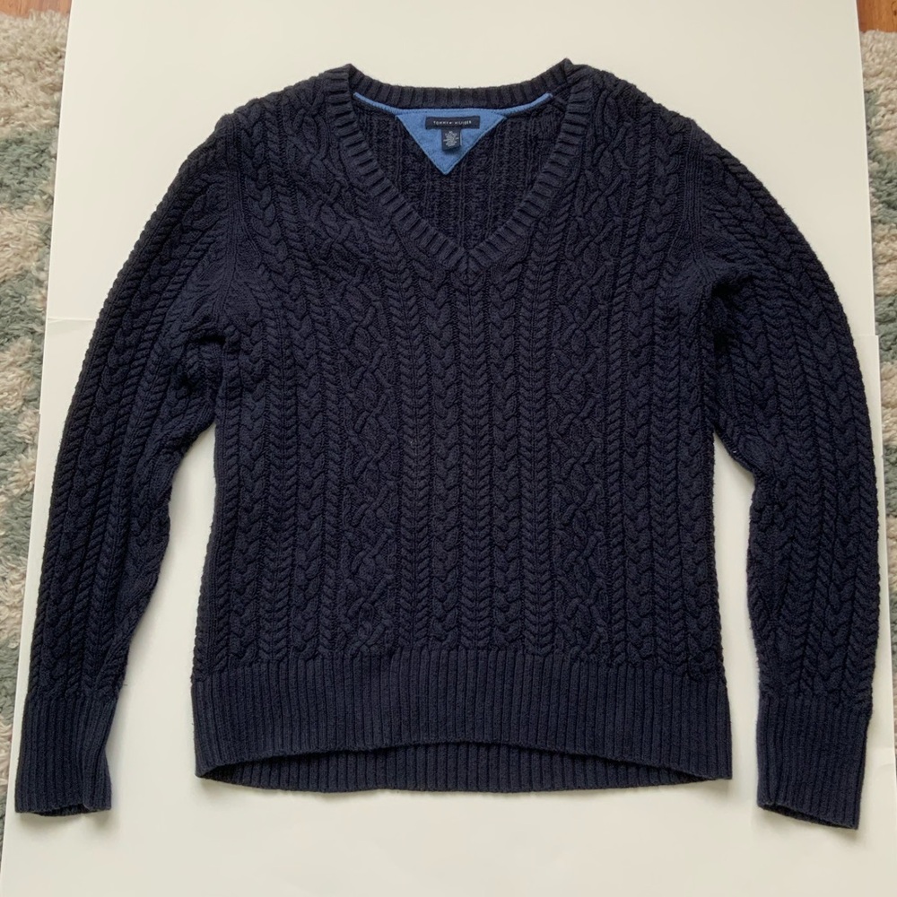Tommy Hilfiger - Navy Cable Knit Sweater